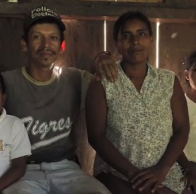 Coffee farming family, Central America.  From video "After the Harvest," produced by Green Mountain Coffee Roasters.